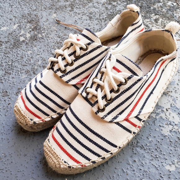 Anthropologie Soludos Espandrille Striped Sneakers - Picture 6 of 10